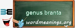 WordMeaning blackboard for genus branta